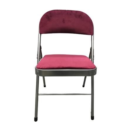 FURDINI CHAIR FAIR  VELVET- BURGUNDY W46.5xD78CM