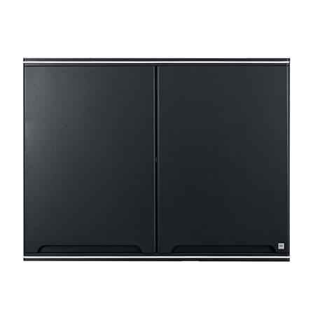 KING ROCKA PLATINUM WALL CABINET 2 DOOR CURVE GREY 90(L)x34CM(W)67.8(H)CM