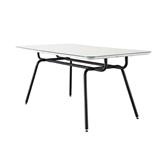 DINING TABLE GLASS GREY 160CM