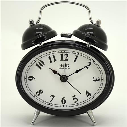 ECHT 3" ALUMINIUM DIAL SILENT METAL ALARM CLOCK WITH BACKLIGHT E619