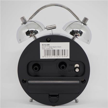 ECHT 4" METAL BELL ALARM CLOCK With Back
