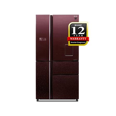 SHARP MULTIDOOR REFRIGERATOR SJF889WGM 780L MAROON