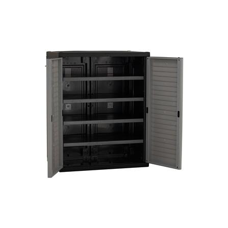 NUHOOM SHOES CABINET OPTIMUS 2 DOOR GREY/BLACK