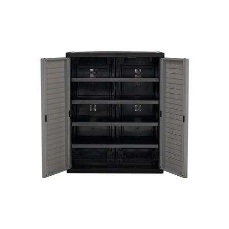 NUHOOM SHOES CABINET OPTIMUS 2 DOOR GREY/BLACK