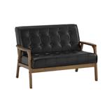 TUCSON 2 SEATER SOFA IN COCOA COLOUR, ESPRESSO COLOUR VINYL