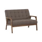 TUCSON 2 SEATER SOFA IN COCOA COLOUR, CHESTNUT COLOUR DIMITY FABRIC