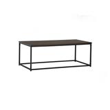 NUHOOM CAPRI COFFEE TABLE IN MATT BLACK EPOXY COLOUR LEG, WALNUT COLOUR TOP
