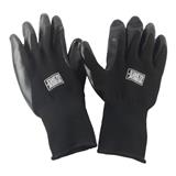 READY CARE FLEXIBLE RUBBER LATEX GLOVE STANDARD SIZE BLACK 1 PAIR