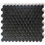 MOSAIC 26X31 HEXAGON BLACK RETRO CLASIKO