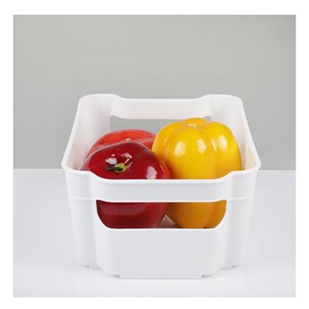 KITCHEN BASKET 15.7X21X9 CM MONO WHITE