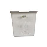 PLIM CLOTH BASKET WITH LID BUBBLE WHITE