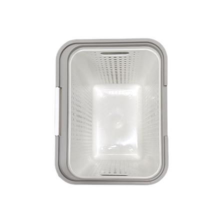 PLIM CLOTH BASKET WITH LID BUBBLE WHITE