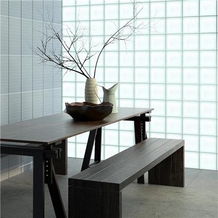 CHANG KAEW GLASS BLOCK 19X19X9CM SMALL SQUARE WHITE