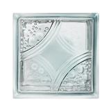 CHANG KAEW GLASS BLOCK 19X19X8CM CIRCLE GEM WHITE CLEAR