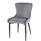 DINING CHAIR FUR C-991 VELVET GREY