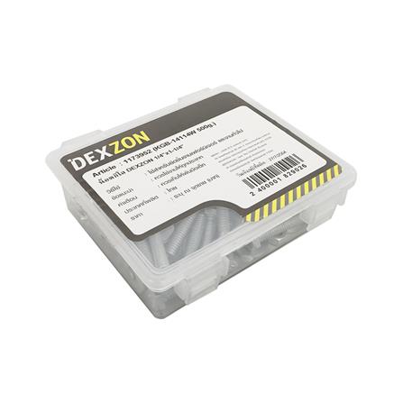 HEX BOLTS DEXZON 1/4INX1-1/4IN 0.5KG WH