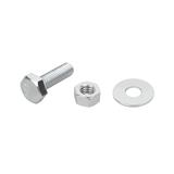 HEX BOLTS DEXZON 1/4INX1IN 0.5KG WH