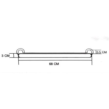 TOWEL BAR  E1928 WHITE+GREY