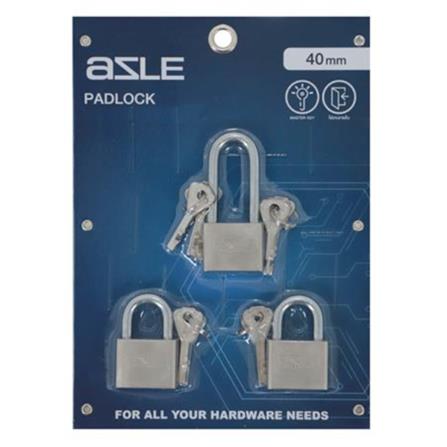 AZLE 40MM KEY ALIKE PADLOCK SET 40MK SS 3PC
