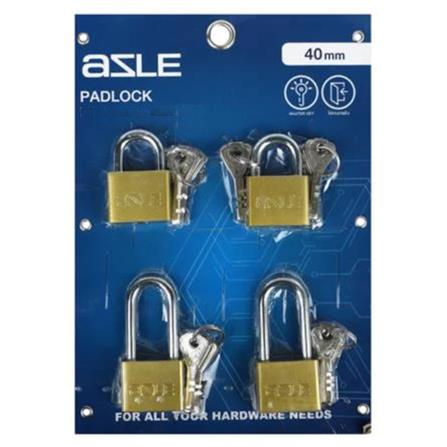 AZLE 40MM KEY ALIKE PADLOCK SET 40MK PB 4PC