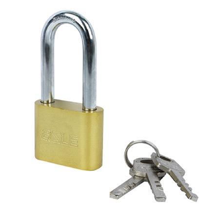 AZLE 50MM 50LSB POLISHED BRASS PADLOCK SINGLE