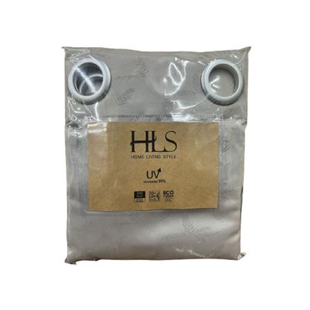 HLS CURTAIN EYELET LEAF 140X180CM GRAY