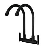 CABANA SINK FAUCET WALL MOUNTED FLEXIBLE HEAD CB2548SS-BLACK