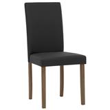 NUHOOM LENORE DINING CHAIR IN COCOA COLOUR LEG, ESPRESSO COLOUR VINYL