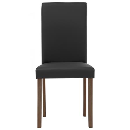 NUHOOM LENORE DINING CHAIR IN COCOA COLOUR LEG, ESPRESSO COLOUR VINYL