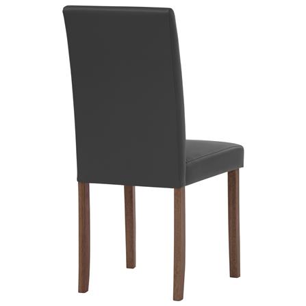 NUHOOM LENORE DINING CHAIR IN COCOA COLOUR LEG, ESPRESSO COLOUR VINYL