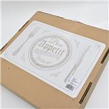 PLACEMAT KECH PEVA PRINTED 0.2x43.5x28.5cm PEVA-24791-WHITE WHITE