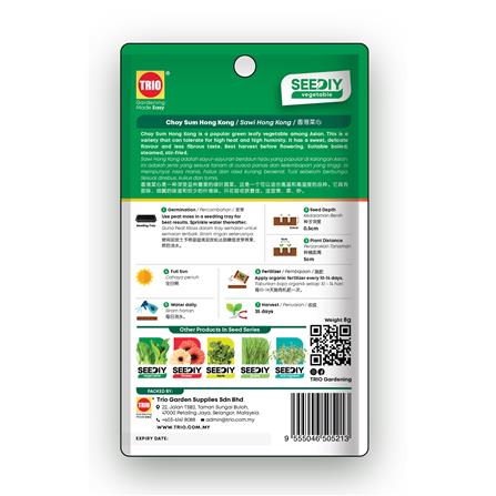 TRIO SEEDIY CHOY SUM HONG KONG SEED