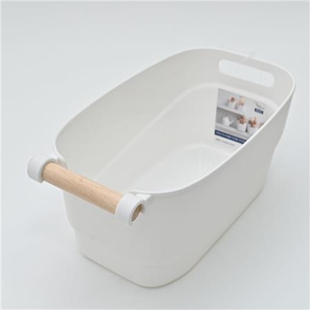 MULTIPURPOSE STORAGE BOX WITH WOODEN HANDLE 14.5X27X12CM