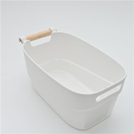 MULTIPURPOSE STORAGE BOX WITH WOODEN HANDLE 14.5X27X12CM