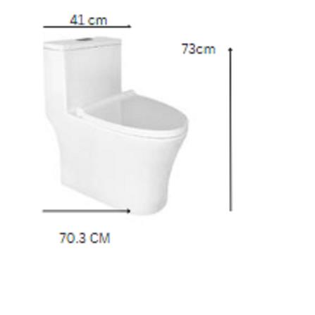 SORENTO 1P TOILET SRTWC8329-RL P 3/6L WHITE H73XW41XD70.3 CM
