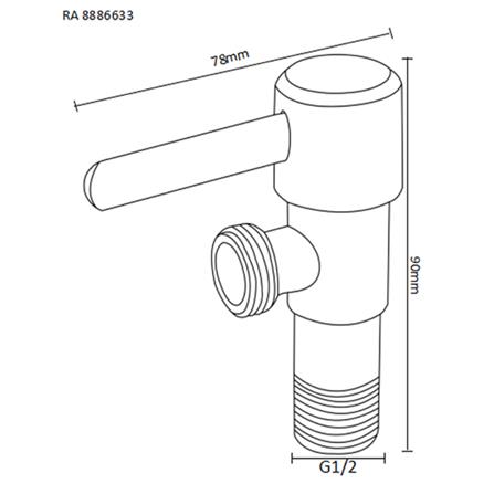 RASLAND STOP VALVE RA 8886633 STAINLESS STEEL