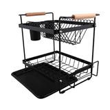 DISH DRAINER KECH MODISH 43.3X30X40CM YS10829P BLACK