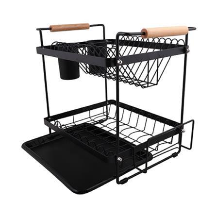 DISH DRAINER KECH MODISH 43.3X30X40CM YS10829P BLACK