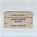 SQUARE WOODEN STORAGE BOX STACKO L 40X30X22CM NATURAL
