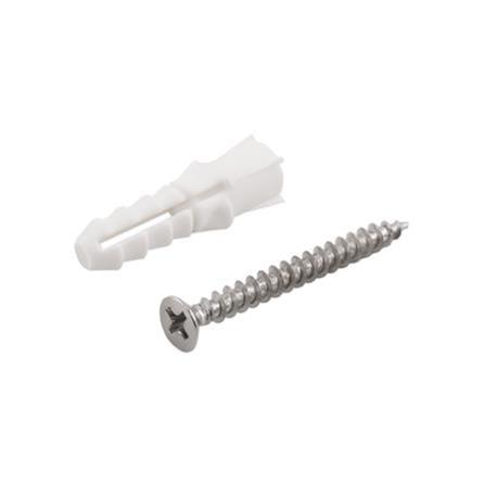 DEXZON PLASTIC ANCHORS WITH SCREW 10EACH