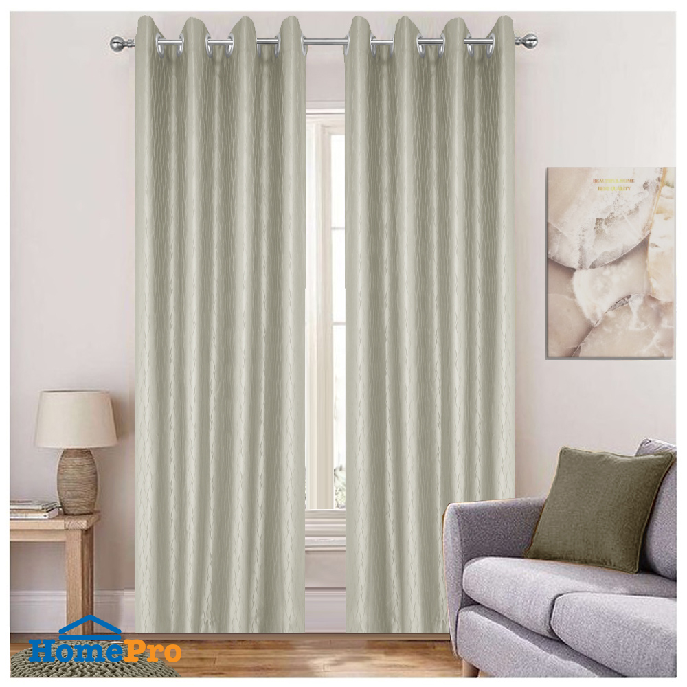 HLS CURTAIN EYELET LARRY UV 140X180 BROWN