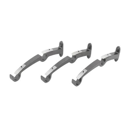 HLS DOUBLE CURTAIN ROD HAMMER 180-310CM CHARCOAL