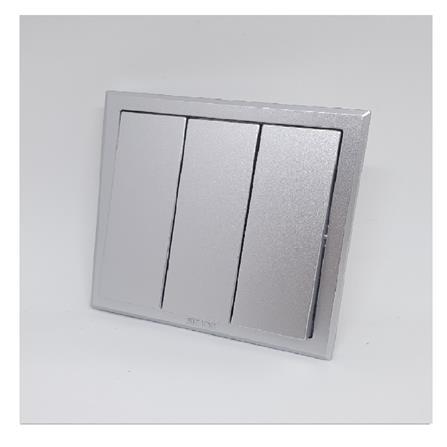 10A 3GANG 1WAY SWITCH SIMON 301031B SILVER