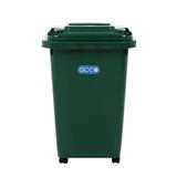 SQUARE DUSTBIN WITH WHEELS ACCO CLEAN 32L GREEN