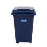 SQUARE DUSTBIN WITH WHEELS ACCO CLEAN 32L BLUE