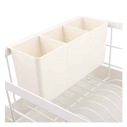 DISH RACK DRIP TRAY 47X33X22.5CM CHIC S0372 WHITE