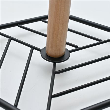 TISSUE STAND SQUARE WOOD KECH 18.8X18.2X31.8CM BLACK