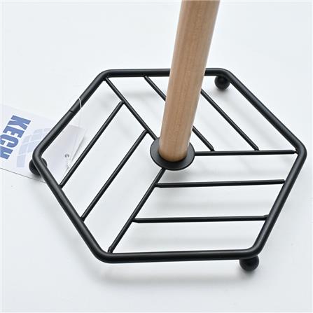 TISSUE STAND SQUARE WOOD KECH 18.8X18.2X31.8CM BLACK
