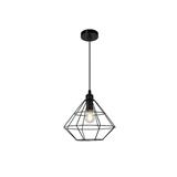 CHANDELIER 10278-1P-BK 230MM BRIGHT OBJECTIVES  STEEL BLACK