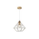 CHANDELIER 10278-1P-GD 230MM BRIGHT OBJECTIVES GOLD